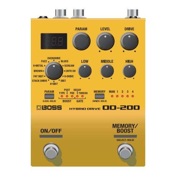 Boss OD-200 Manuales