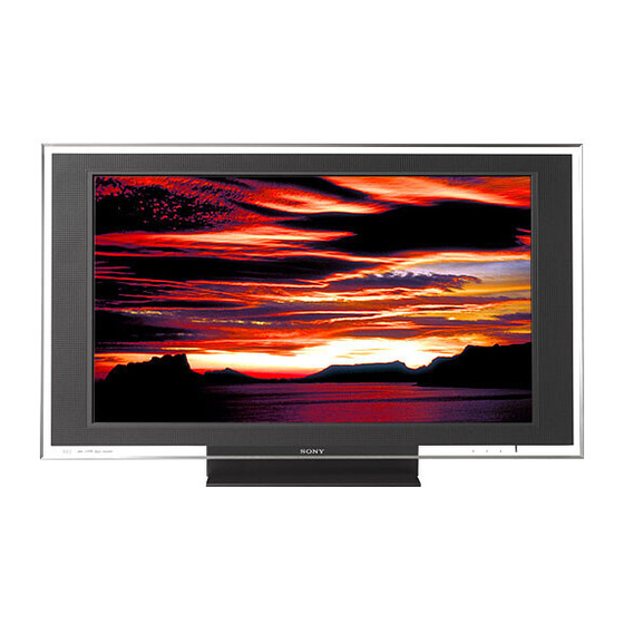 Sony BRAVIA KDL-40XBR4 Manual De Instrucciones