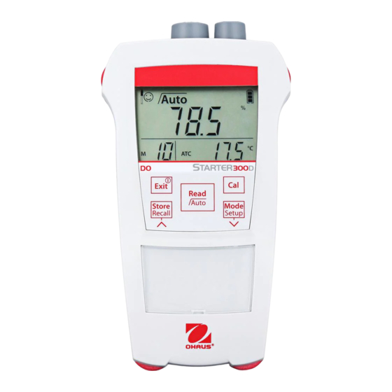 OHAUS STARTER 300D Manual De Instrucciones