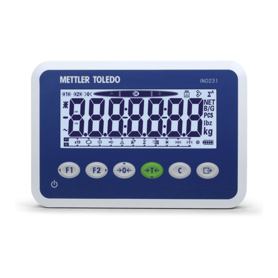 Mettler Toledo IND231 Guia Del Usuario