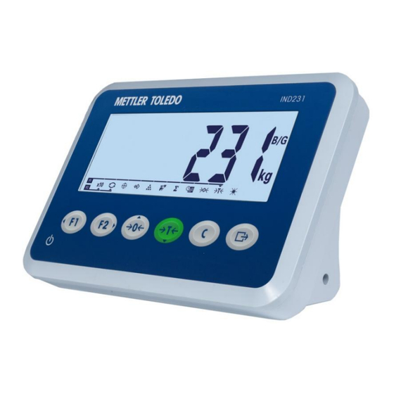 Mettler Toledo IND231 Manual De Instrucciones