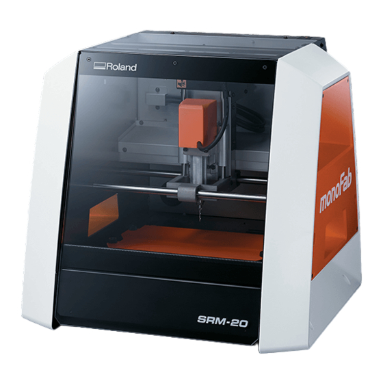 Roland monoFab SRM-20 Manual Del Usuario