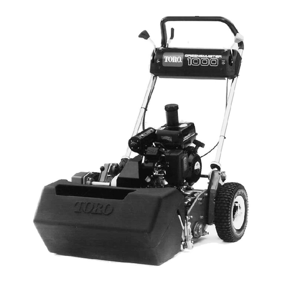 Toro GREENSMASTER 1000 Manual Del Operario