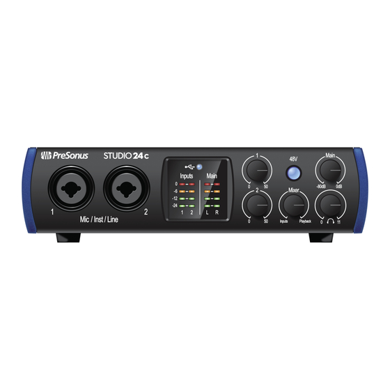 PRESONUS Studio 24c Manual Del Usuario