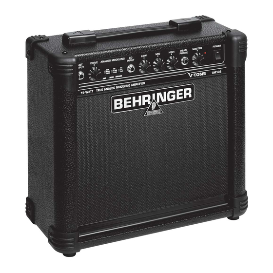 Behringer V-TONE GM108 Manual De Uso