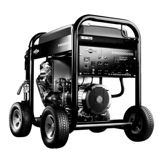 Briggs & Stratton PRO8000 Manual Del Operario