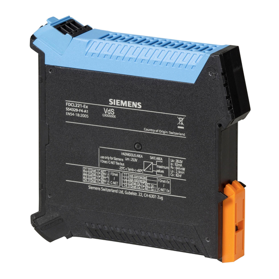 Siemens FDCL221-Ex Manual De Instrucciones