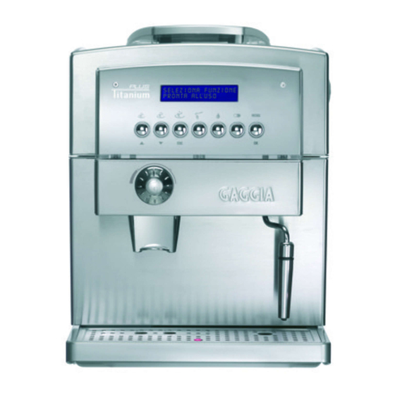 Gaggia TITANIUM PLUS Manuales