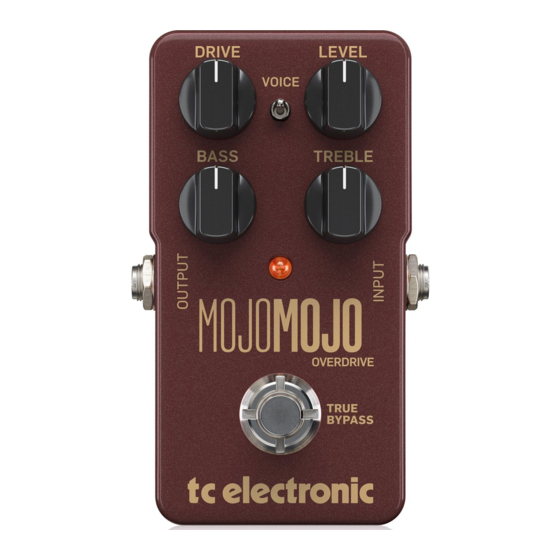 TC Electronic MOJOMOJO OVERDRIVE Guia De Inicio Rapido