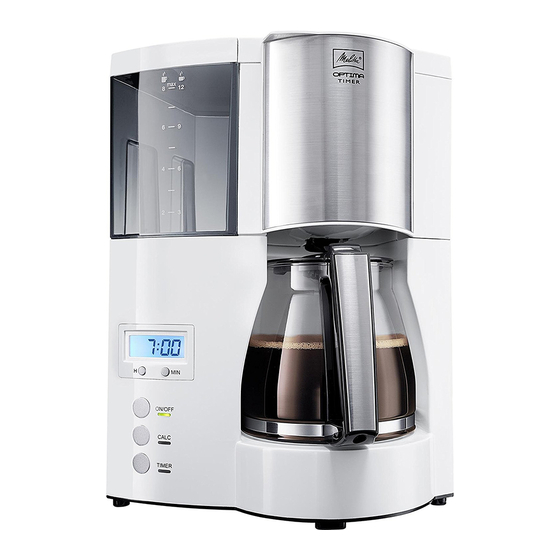 melitta OPTIMA TIMER Instruciones De Uso