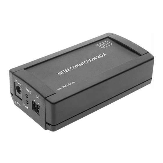 SMA METER CONNECTION BOX Instrucciones De Instalación