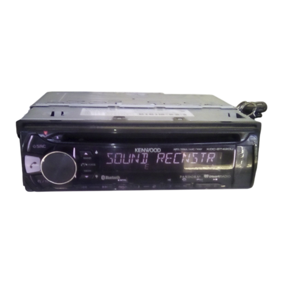 Kenwood KDC-BT420U Manual De Instrucciones