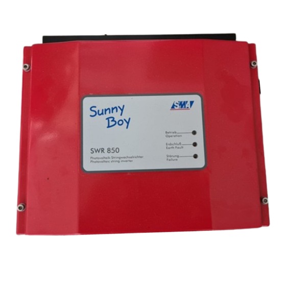 SMA Sunny Boy 850 Manuales