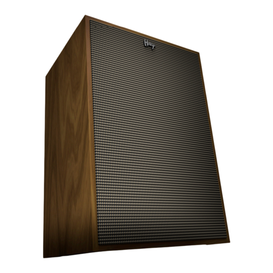 Klipsch Heresy Manual Del Propietário