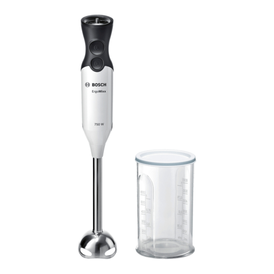 Bosch ErgoMixx MS6CA41H50 Manual De Usuario