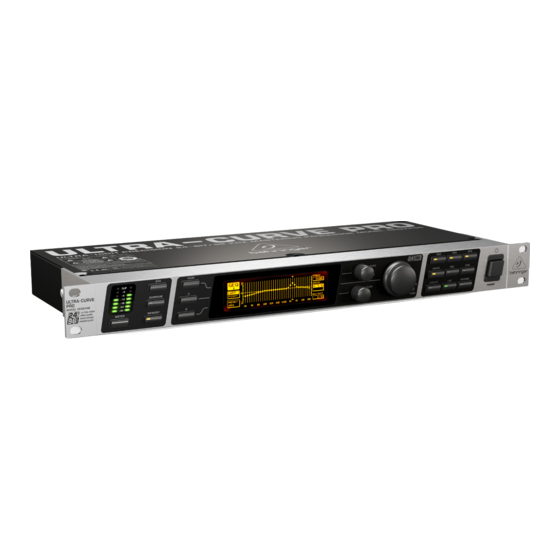 Behringer ULTRACURVE PRO DEQ2496 Guía Rápida De Uso