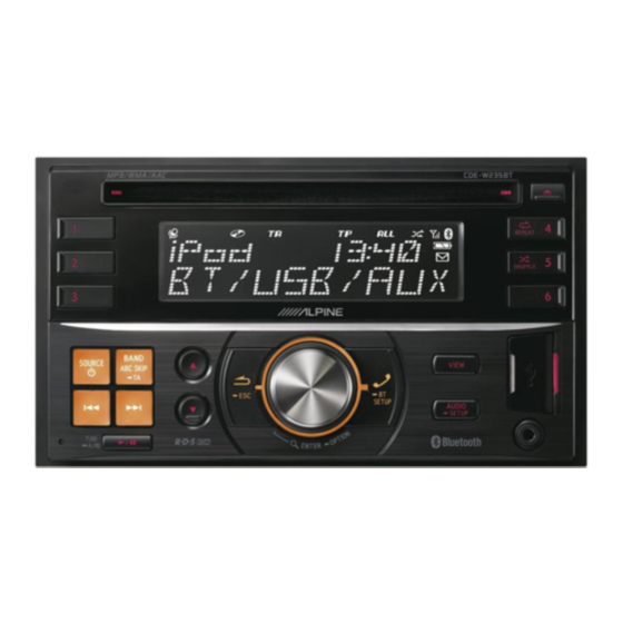 Alpine CDE-W235BT Manual De Operación