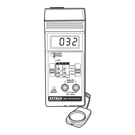 Extech Instruments 401025 Manual Del Usuario