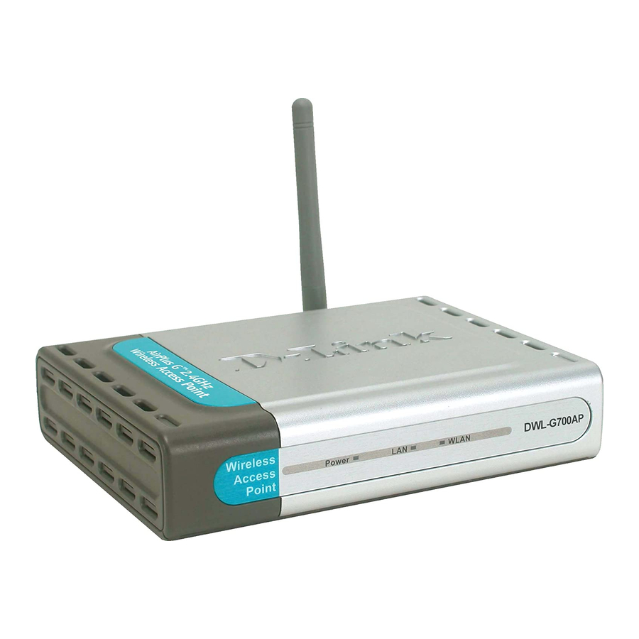 D-Link AirPlus G DWL-G700AP Guía Rápida De Instalación