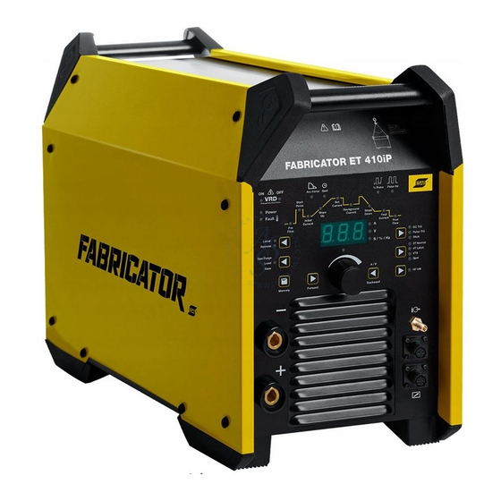 ESAB Fabricator ET 410iP Manual De Instrucciones