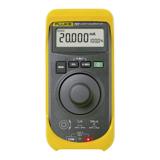 Fluke 707 Hoja De Instrucciones