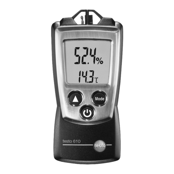 testo 610 Manual De Instrucciones