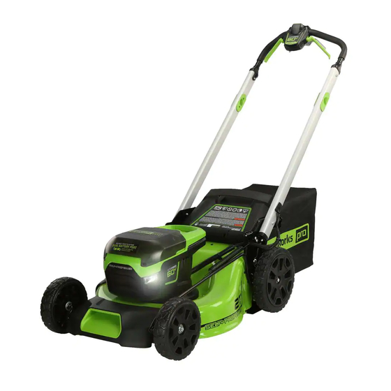 GreenWorks Pro ULTRAPOWER 60 MO60L01 Manuales