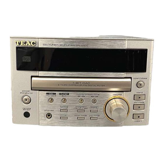 Teac CR-H100 Manuales