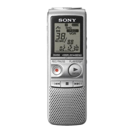 Sony ICD-BX700 Manual De Instrucciones