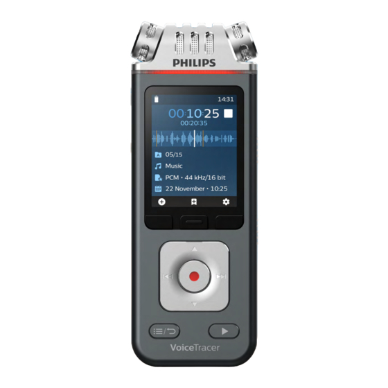 Philips VoiceTracer DVT4110 Manual Del Usuario