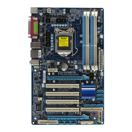 Gigabyte GA-P55-UD3L Manual De Usuario