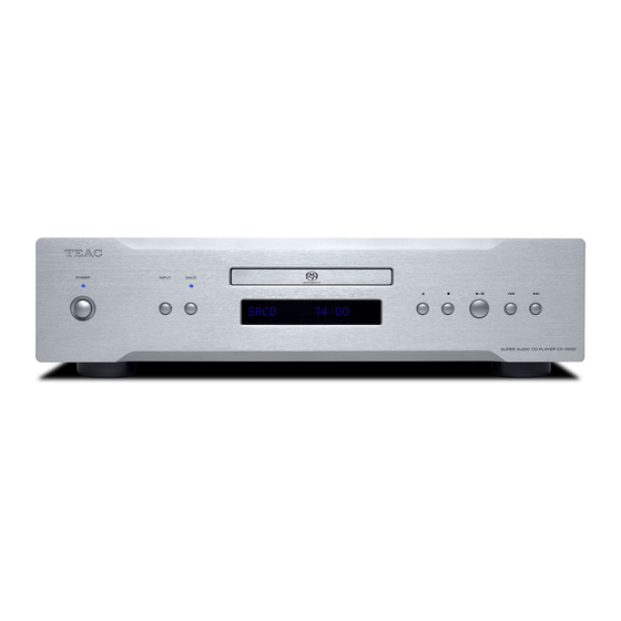 Teac CD-2000 Manual Del Usuario