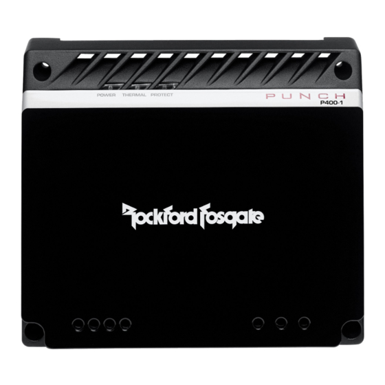 Rockford Fosgate PUNCH P400-1 Manuales