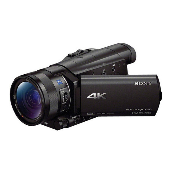 Sony HANDYCAM FDR-AX100 Manual De Instrucciones
