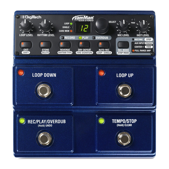 DigiTech JamMan Stereo Manuales