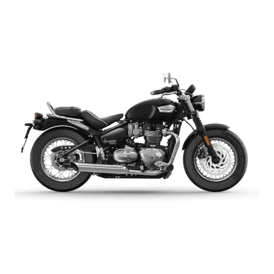 Triumph Bonneville Bobber 2022 Manual Del Usuario
