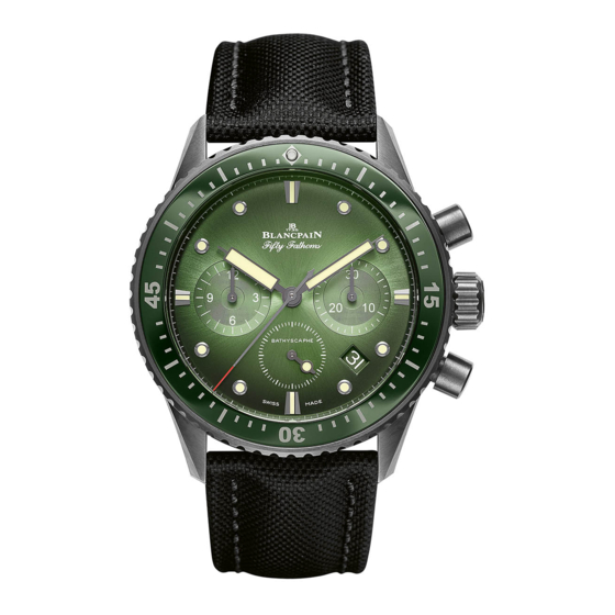 Blancpain Fifty Fathoms Bathyscaphe Manual De Instrucciones