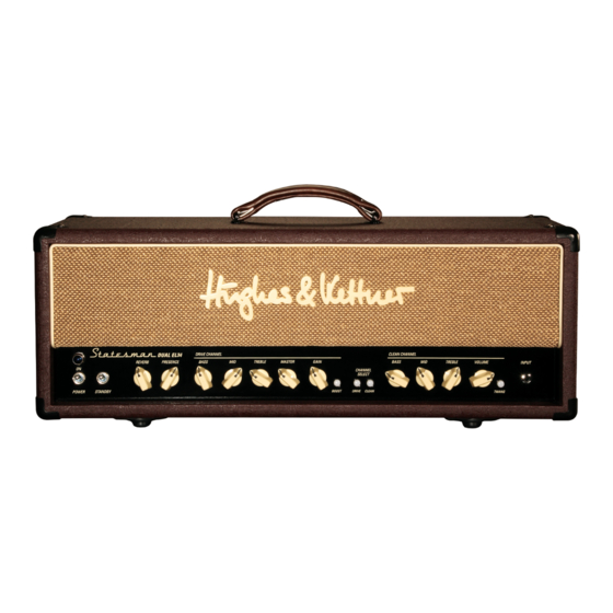 Hughes & Kettner Statesman Head EL34 Manuales