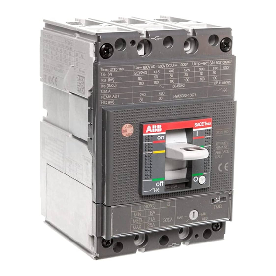 ABB SACE XT2 Serie Manual Del Usuario