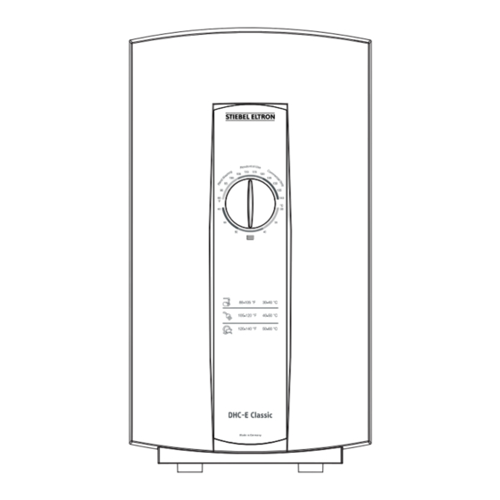 Stiebel Eltron DHC-E 8/10-2 CLASSIC Operación E Instalación