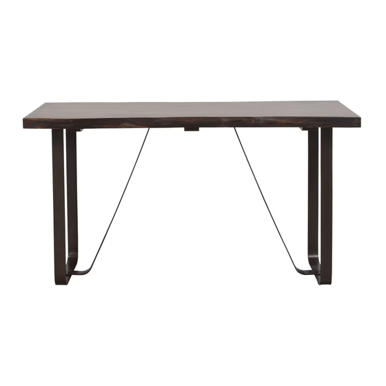 West Elm raw edge console table Instrucciones De Ensamblaje