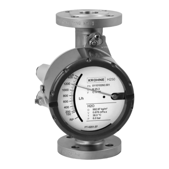 KROHNE H250 M40 Manual