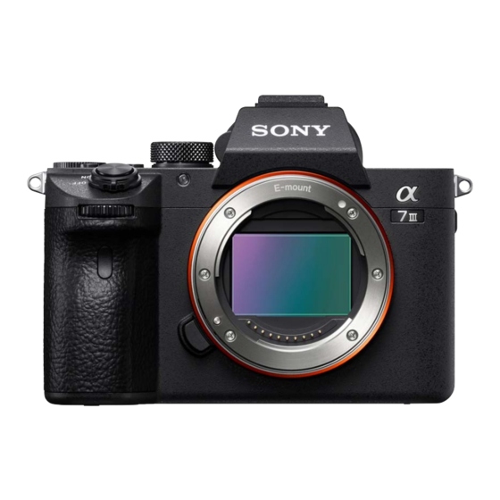 Sony ILCE-7M3 Manual De Instrucciones