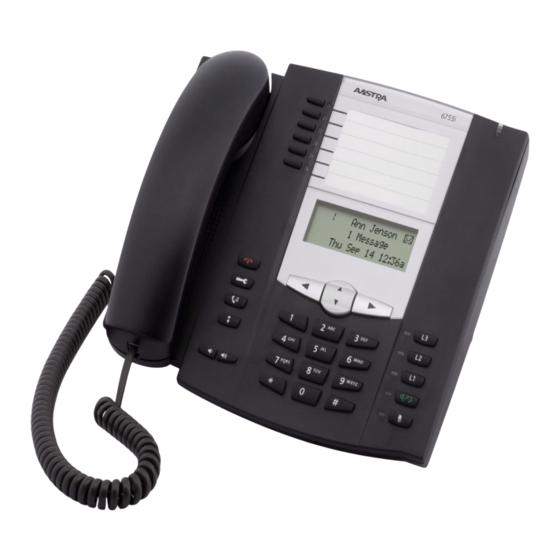 Aastra 6753i Guía Rápida De Referencia