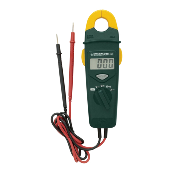 Greenlee CMT-60 Manual De Instrucciones