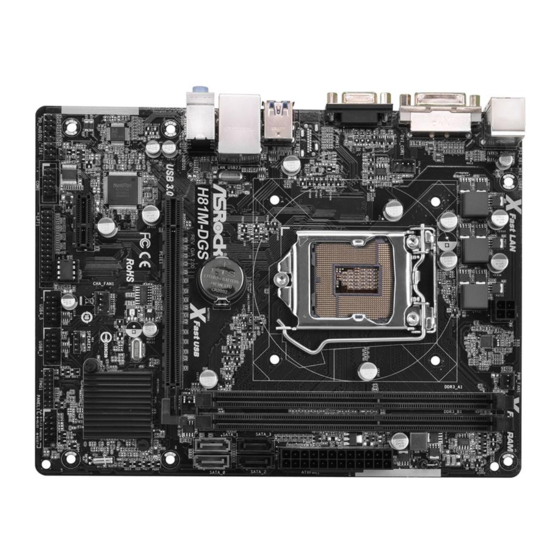 ASROCK H81M-DGS R2.0 Manual De Instrucciones