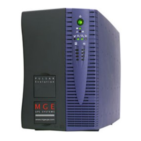 MGE UPS Systems Pulsar Evolution 1500 Manual De Instalación Y Utilizacion