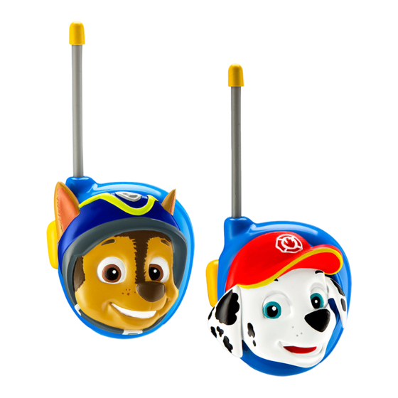 Paw Patrol WALKIE TALKIES Manual De Instrucciones