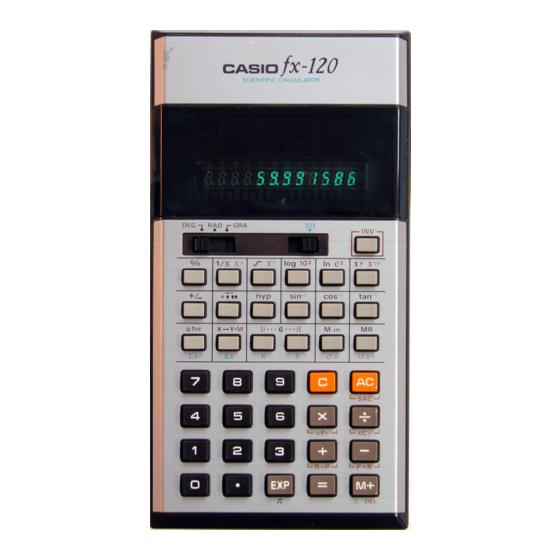 Casio FX-120 Manuales