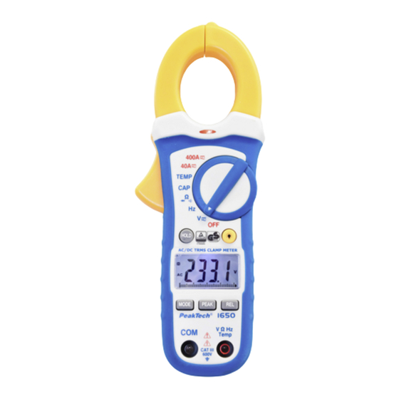 PeakTech 1650 Manual De Uso